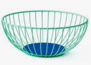 Wire Basket mint/blue lg