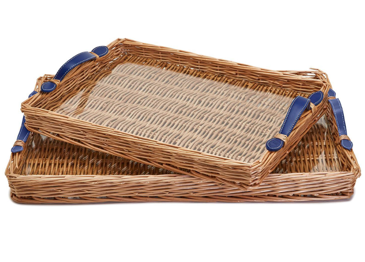 Large Wicker Tray with Handle