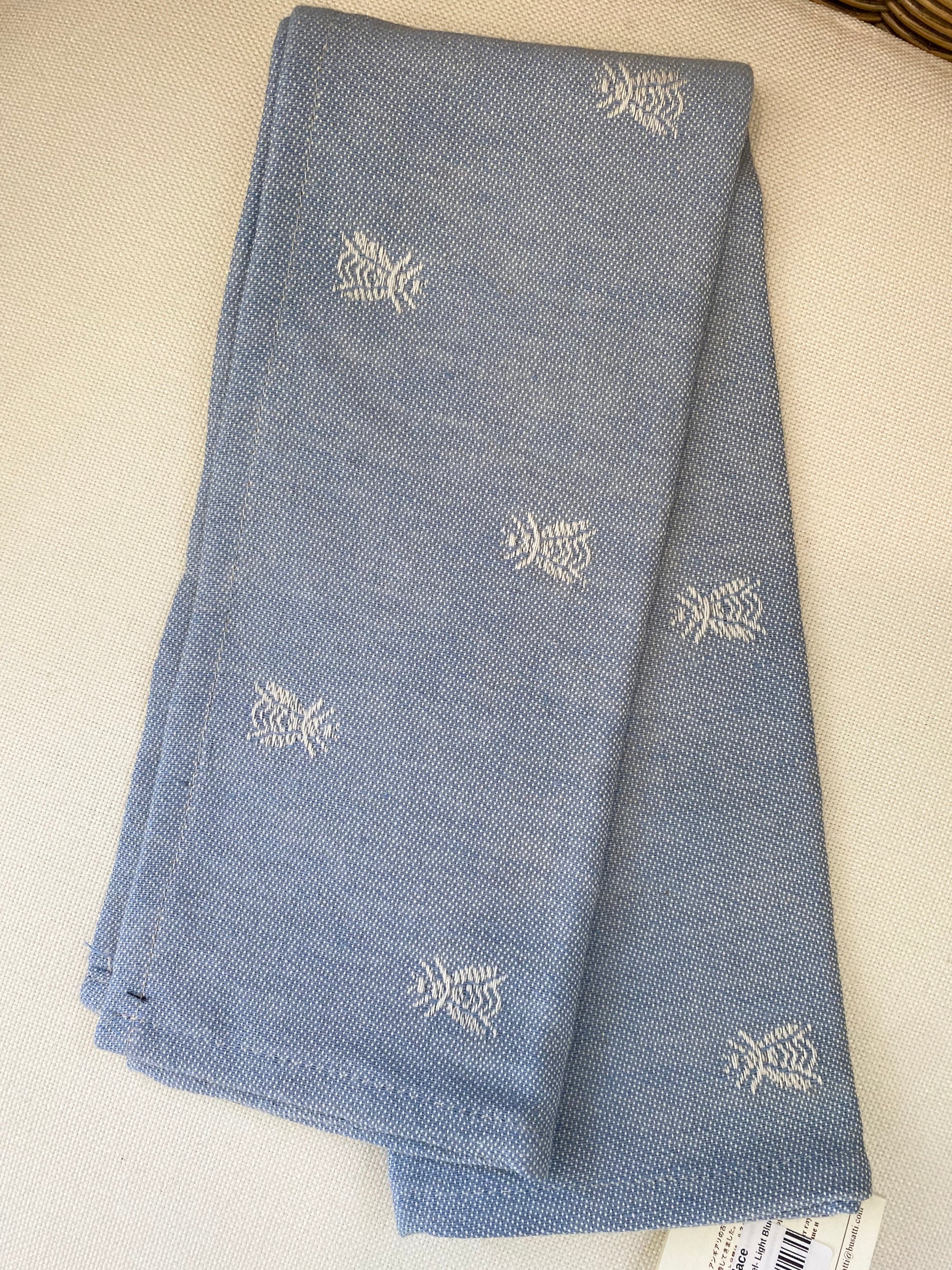 Alveare Bee Tea Towel - Light Blue