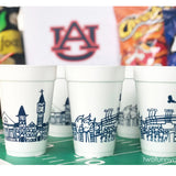 Foam Cup 10 Pack Auburn University Skyline