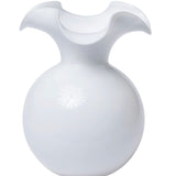 Hibiscus Glass White Medium Fluted Vase