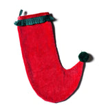Red Velvet Stocking with Trim