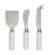 Three Piece White Marble Cheese Set