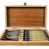 Laguiole Pale Horn Steak Knives, Set of 6