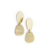 Gold Metallic Teardrop Earrings