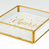 Brass Cocktail Napkin Tray