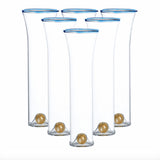 Blue Golden Globe Champagne Flute