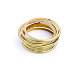 Metallic Gold Mix Bangle Set - LG