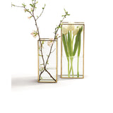 Gold Window Square Vase Small