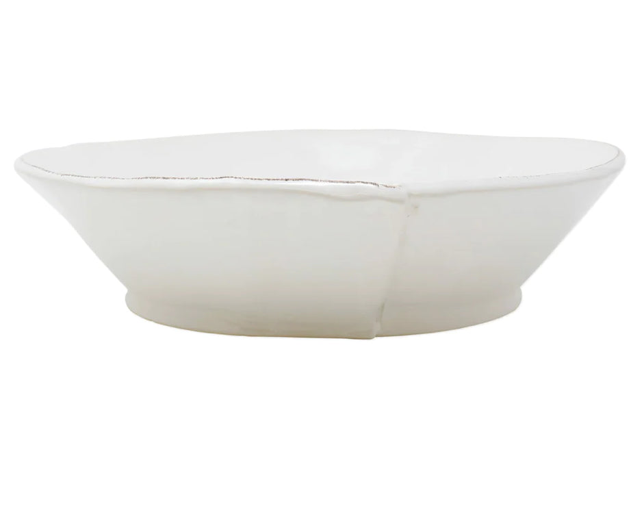 Lastra White Large Shallow Serving Bowl Park Place Midtown