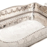 Small Polished Nickel Embossed Tray
