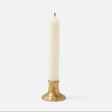 Meriah Hammered Brass Candle Holders