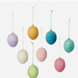 Flocked Pastel Egg Ornament