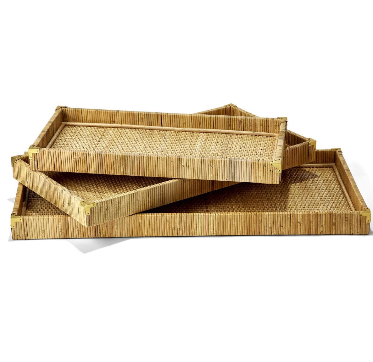 Oversized Rattan Tray