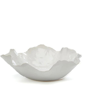 White Freeform Ceramic Bowl