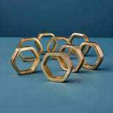 Hexagon Napkin Ring, Gold