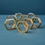 Hexagon Napkin Ring, Gold