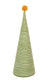 15"H Wool Yarn Wrapped Tree, Yellow Pom Pom, Green