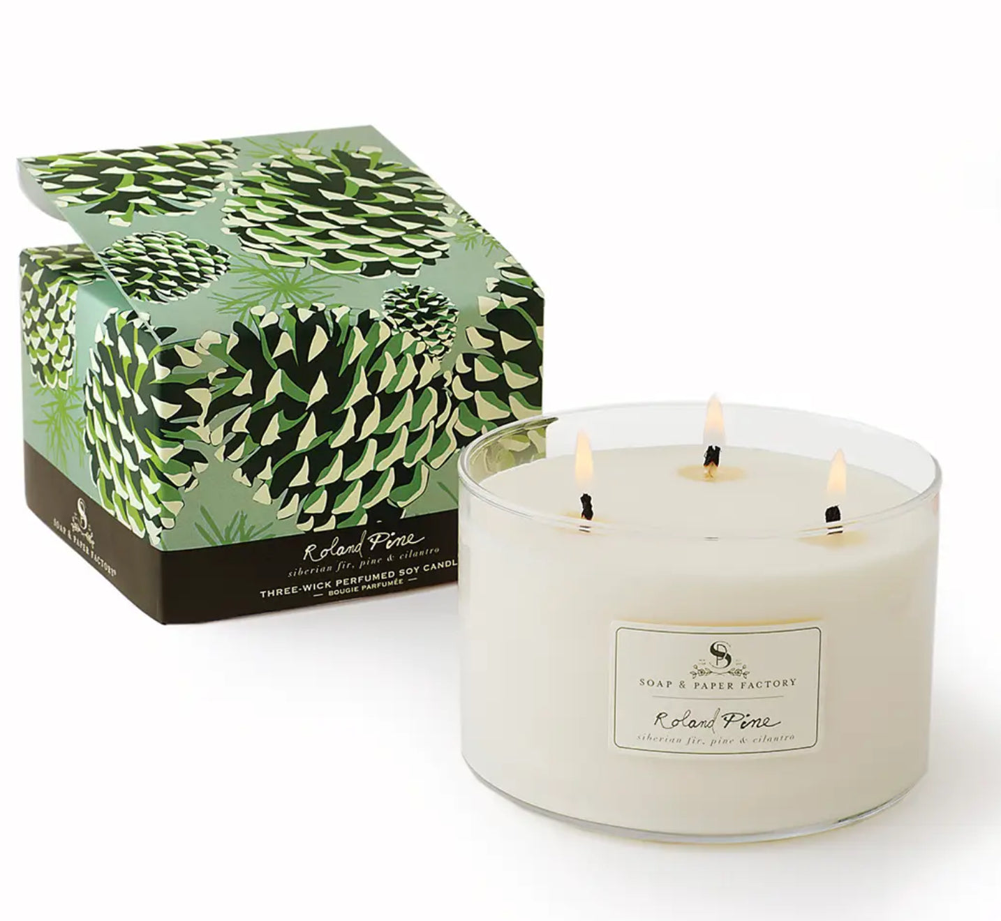 Roland Pine Three- Wick Soy Candle