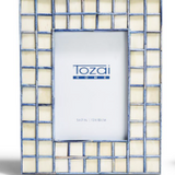 5x7 Natural and Blue Tiled Photo Frame