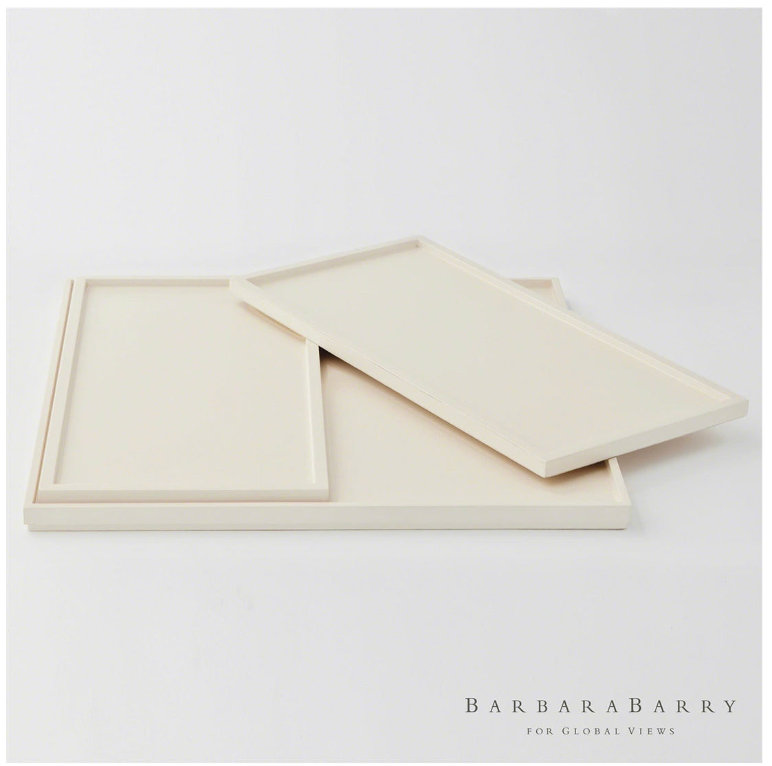 S/3 Nesting Trays in Ivory Lacquer