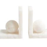 Alabaster Ball Bookends