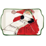 Old St. Nick Rectangular Plate- Naughty or Nice
