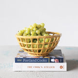 Handmade Stoneware Basket Bowl