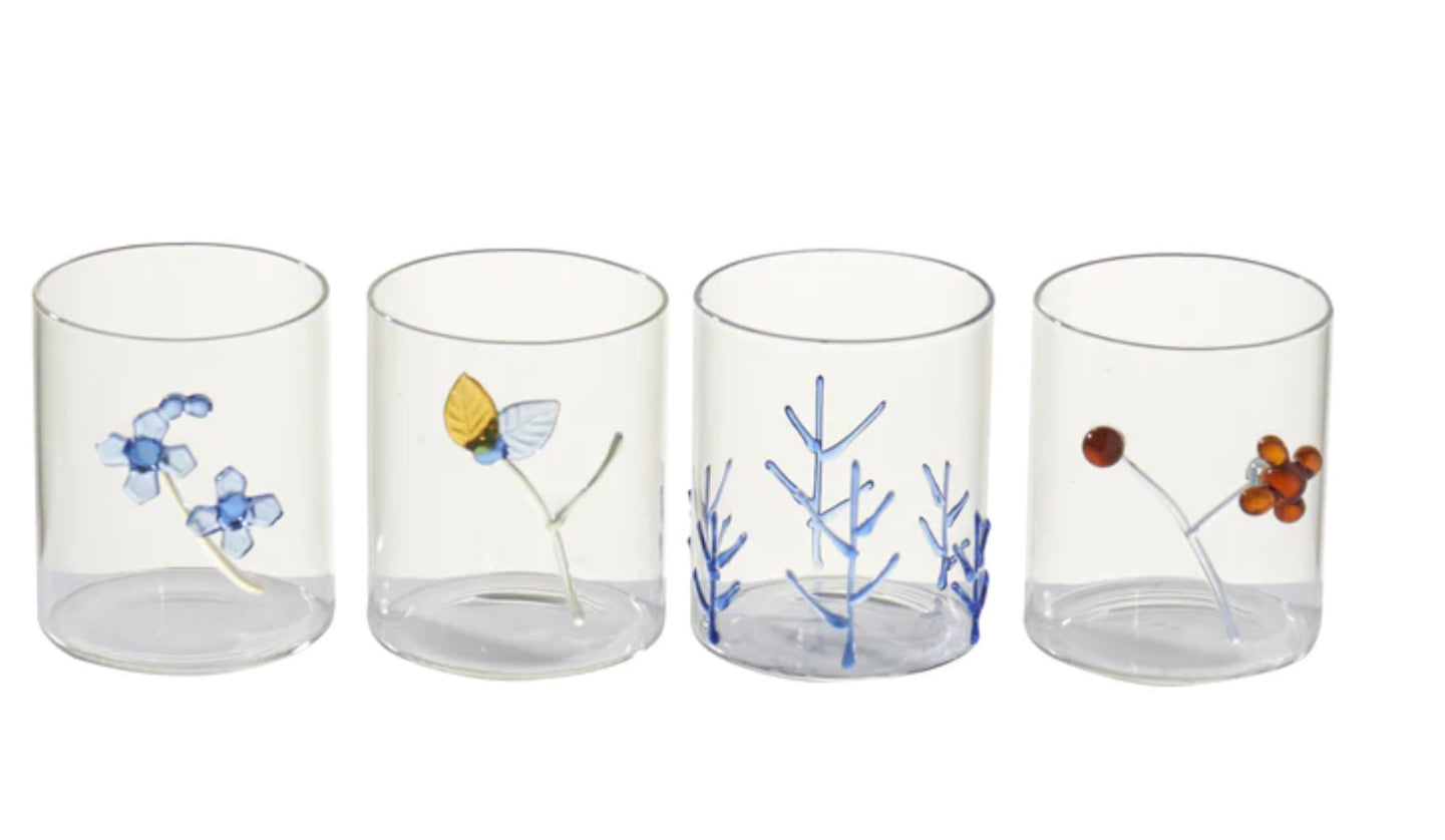 Flowers Cocktail Glass S/4