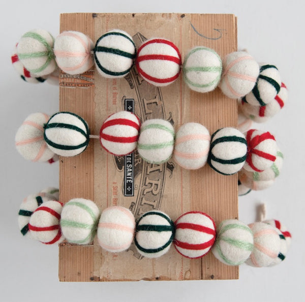 72L Handmade Wool Felt Ball Garland – ShopTansy