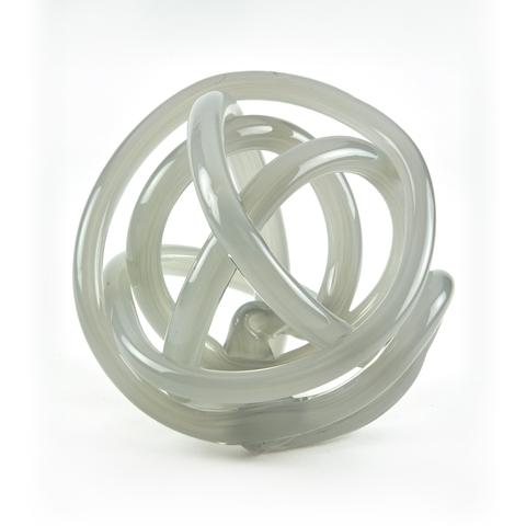 Gray Handblown Glass Knot