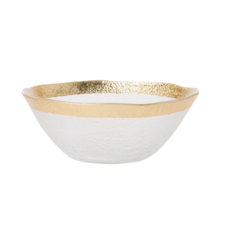 Vietri Rufolo Organic Gold Glass Bowl