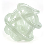 White Hand Blown Glass Knot