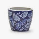 Small blue and white planter