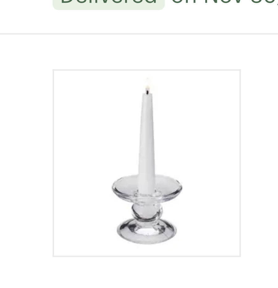 Glass Dual Taper Candle Holder