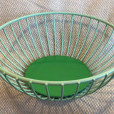 Wire basket lt blue/green small