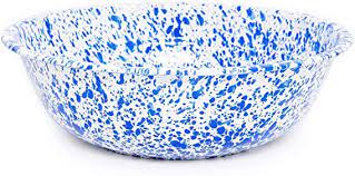 Splatter Enamelware - Blue & White