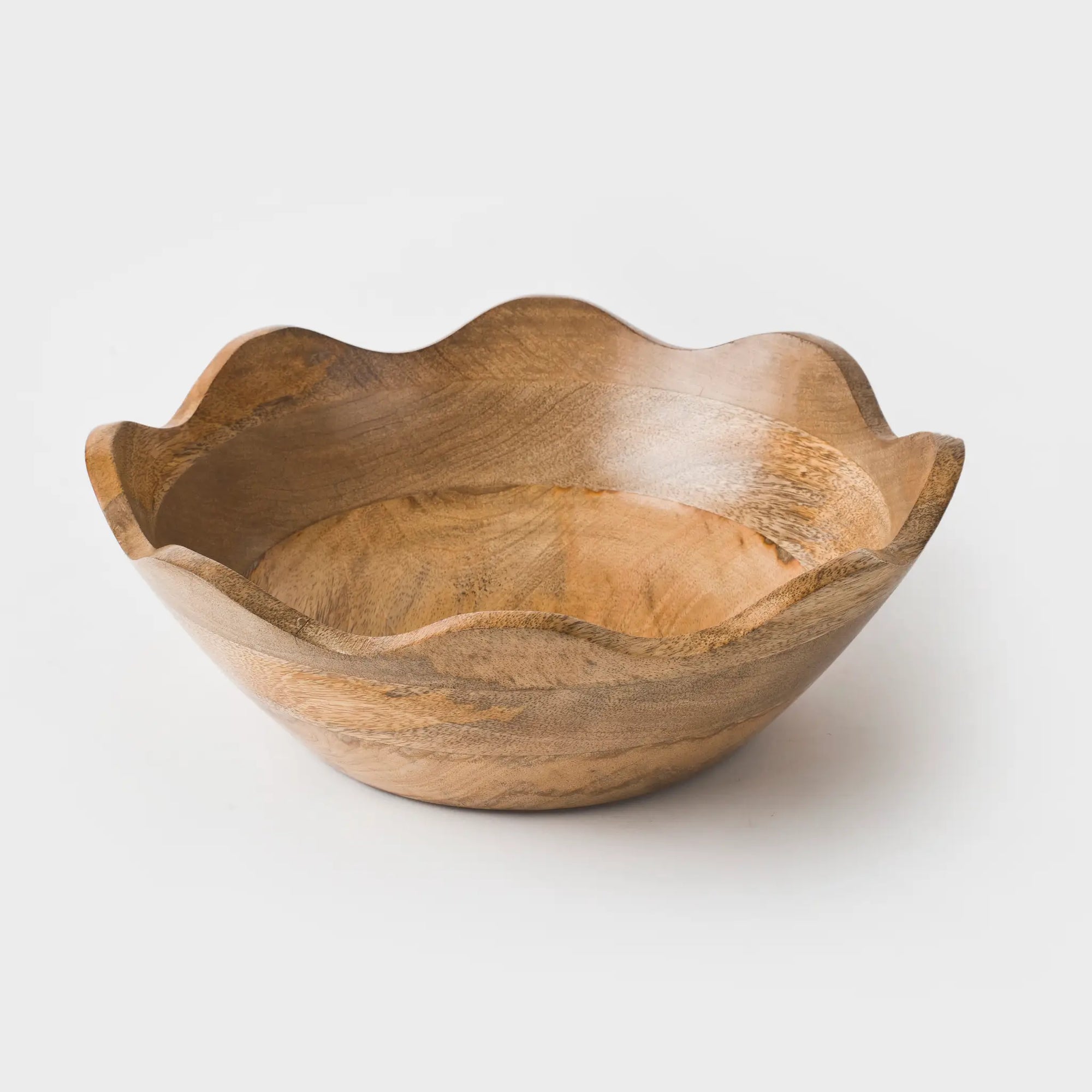 Scallop Wooden Bowl - Small