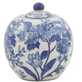 Blue and White ginger jar stoneware