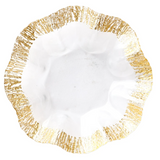 Vietri Rufolo Gold Glass Platter